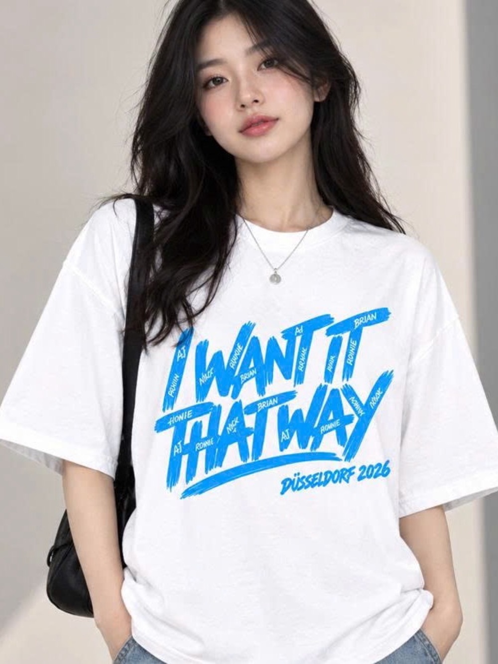 White Graphic Tee - 'I Want It That Way' Printed T-Shirt